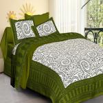 TRENDIZE Cotton Double bedsheet with 2 pillow covers