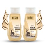 Elisha White Musk Shower Gel - 180ml (Pack of 2) Family Pack, Body Wash for Women & Men for Radiant Glow & Moisturised Skin, Suitable for All Skin Types