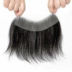 GROWTH Men's Hairline Toupee, 100% Natural Looking Men Frontal/Hairline Hairpiece/Patch for Covering Male Receding Hairline for Men (Black)