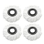 D-Core 360 Rotating, Spin Mop Replacement Head, Round Shape Standard Size Microfiber Mop Head Refills for Floor Cleaning mop for Home, Cleaning mop, Cleaning Tools, House Cleaning Products, (Pack of 4)