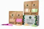 ARKA ESSENTIAL OILS Organic Scented Gulal Pure Natural and Herbal Non-Toxic Holi Colors Powder (Green, Pink, Yellow, Orange) Combo Pack of 4 X 100gms. Eco-Friendly & Biodegradable Holi Colors