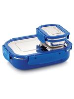 Magnus Spike Lunch Box SP (Blue) - Stainless Steel Office Lunchbox Set with 800ml & 150ml Leakproof Containers for Men, Women, Kids - Ideal Tiffin for School, Picnic, Airtight & Insulated Design