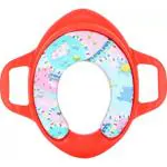 Maanit Soft Cushion Baby Potty Seat with Handle Toilet Seat for Western Toilet (Red)