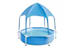 INTEX 28209EP Canopy Metal Frame Above Ground Swimming Pool 6ft X 15 inch Inflatable Kiddie Pool with an Attractive Design for Kids, Fun Backyard Water Play, Easy Setup & Durable Pool for Outdoor, Beach, Garden,Summer Fun for Children. Incomplete