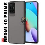 AERTOXX Redmi 10 Prime Smoke Back Case Cover | Translucent Smoked Matte Back | 360 Degree Protection | Protective Hard Back Cover for Redmi 10 Prime (Black Bumper)