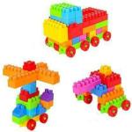 Buy Vastate (52 Block+ 8 Wheels) 60 PCs Blocks STEM Educational Kids ...