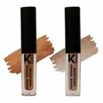 KINDED Cool Copper and Rose Gold Creamy Finish Liquid Mousse Shimmer Highlighter for Face Makeup Shine Glow, 3 ml - Pack of 2