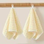 LINEAR Microfiber Hand Towels Face Towel Small Size Towel Hand Towel for Men, Women & Babies Ultra Soft, Absorbent & Quick Dry Towels for Gym, Travel 300 GSM (Cream)