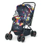 StarAndDaisy Vibgyor Baby Stroller and Pram Reversible Handlebar with Mosquito Net & Wheel Brakes