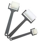 Qatalitic Set Of 3 Plain Foam Roller Brushes For Painting, Art And Craft Projects Multicolor Paint Brush Sets