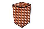 The Furnishing Tree PVC Washing Machine Cover Fully Automatic Samsung 6.5 kg Top Load WA65M4205HV/TL Frieze Pattern Orange