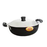 Black Diamond 3.6 mm Hard Anodised Kadai (with induction) with Lid - 4 Litre