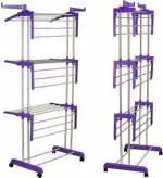 Unizone Multicolor Stainless Steel and Plastic Heavy Duty Cloth Dryer Stand, 1 Tier - 69H cm