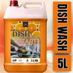 BLISS & BLUSH Dishwash Liquid 5 Liter Orange Tough Grease removal Antibac formula| Leaves No residue, Baby & Pet Safe