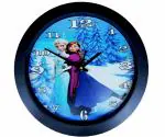 Ample Wings Frozen Magic: Transform Your Space with This Frozen-Themed Wall Clock, Adding a Touch of Enchantment to Your Room Decor 10 Inches Diameter