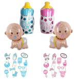 Grandshop Multicolor Paper, Aluminium Crawling Foil Balloons, Baby Feeder Foil Balloon, Props Baby Shower