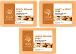 MeriBana Khadi Herbal Natural Handmade Honey Almond Bath Soap (3 x 125 g)