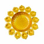 SAAD International Solid Brass Urli 1.2 Litres Diya Urli