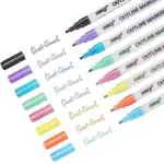 SAMVARDHAN Self-Outline Metallic Markers, 8 Colors Bullet Journal Pens & Glitter Pens for Card Making, Scrapbooking, Drawing, DIY Art Crafts, Kids, Adults