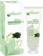 Flocare Herbal Face Wash for Oily Dry Sensitive Normal Skin Mulberry Liquorice Tea Tree Oil (75ml)