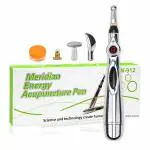 Arg Health care Electric Meridian Acupuncture Body Massager Pen For Pain Relief Tens And Muscles Simulator Relaxation Pen-Magnet Therapy Heal Massager Energy Pen For Man And Woman, Silver