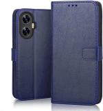 Mintak Realme C55 Blue Thermoplastic Polyurethane Scratch Resistant and Shockproof Mobile Flip Cover
