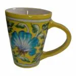 CRAFT PARK Blue Pottery Handmade Coffee&Tea Mug/Cup (250 ml)(MUG-CPM12)