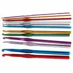 PINDIA Set of 12pcs Aluminum Crochet Hook Knitting Needle Sewing Woolen Cloth(JIO-DC1700512 )