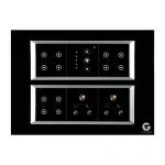 Leccy & Genesis 12 Modular Smart Touch Switch Board, Wifi Switch Board, Touch Switch | Smart Technology And German Expertise (Size: 12M- 220 x 160 x 45 mm)(Black)