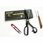 Artonezt 1Jupiter Tailoring Scissors for Cloth Cutting with Rubber Handle Grip (Size 10 inch) +1 Seam Ripper Stitch Unpicker Sewing Tool + 1 Thread Trimmer for Sewing