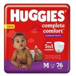 Huggies Complete Comfort Wonder Baby Diaper Pants Medium, 76 Count