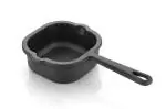 AMAR IMPEX Pre-Seasoned Cast Iron Tadka Pan |Induction Base| Gas Compatible | Cookware, Frying Dal | Non Toxic | Small and Handy | Naturally Non-Stick | Black (D:12.5 cms, 300ml)