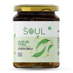 ADF SOUL Green Chilli Pickle in Olive Oil 265 Grams