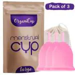 OrganiCups Large Reusable Menstrual Cup (Pack of 2)