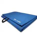 De Jure Fitness Leatherette Yoga Mat, Foldable yoga mat, Professional Yoga Mat for Men & Women (10 MM, Blue)