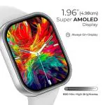 World Of PLAY, PLAYFIT FLAUNT+ Smart Watch, 1.96'' Super AMOLED Display, Realtek Integrated Chipset with Crystal Clear Bluetooth Calling, Pro Health Suite, IP67 Water Resistant (Silver+Grey)