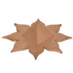 Kesar Zems Brown Copper Lotus Flower Plate