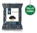 Trinetra Kali Kishmish (Black Raisins) 100gm Each (Pack of 10) 1000g