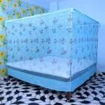 Skab Mosquito Net/Machhardani - Polyester Mosquito Net for Single Bed Durable Rectangular Mosquito Nets - 256 Mesh Bed Net for Insects & Bugs Protection ( Blue , 5 Feet X 7 Feet )