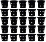 KWEL 4 Inch Net Pot Hydroponic/Aquaponic/Plant Sapling Net Pot (Pack of 25) Black