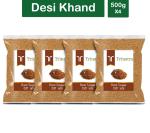 Trinetra Desi Khand 2 kg (500g X 4 Pack) Sugar