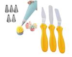 BLUE WONDER Cake Decorating 6 Pcs Nozzle with 3 Pcs Pallet Knife Set and (Multicolour, Pack of 2)