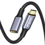 Verilux Usb C Extension Cable, 6.6Ft Usb Type C Male To Female Cable Support 100W Pd Fast Charging, 10Gbps Data Transfer, 4K60Hz Hd Video Output Compatible With Ipad Pro, Macbook Pro, Dell