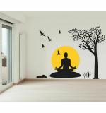 WOLPEP Multicolor Vinyl Yoga Wall Sticker