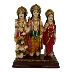 DECOR CULTURE (Ram Ji Darbar With Sita Ji Laxman Ji And Hanuman Ji) statue/Idol/Figurine/Murti Made of (Composite Marble & Oxiidised Colors) for Home/Temple/office/Car/Mandir - (13x9x3 Cms)