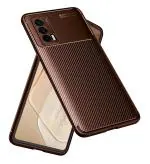 Golden Sands for iQOO 7 5G Back Cover Case Drop Tested Shockproof Slim Armor Aramid Carbon Fibre Rugged TPU Case for iQOO 7 [India] Mobile, Coffee Brown