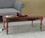 Ikiriya Hudson Sheesham Wood Coffee Table in Teak Finish