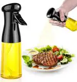 BREAZBELL Oil Sprayer for Cooking- 200ml Glass Olive Oil Sprayer Mister, Olive Oil Spray Bottle, Kitchen Gadgets Accessories for Air Fryer, Canola Oil Spritzer, Widely Used for Salad Making, Baking, Frying,BBQ Oil Sprayer for Cooking-1PC