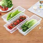 hias Multipurpose Fridge Food Storage Container For Vegetable,Meat ,Fruit And Fish - 1500 ml Plastic Fridge Container (Pack of 2, White)