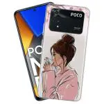 Fashionury Silicone Poco M4 Pro 4G Case Designer Flexible Soft Back Case Cover for Poco M4 Pro 4G-D0052, Multi-Coloured
